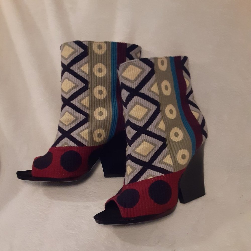 Burberry Prorsum open toe short boots